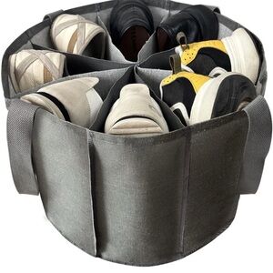 Portable Gray Shoe Storage Organizer